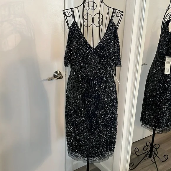 Aidan Mattox Dresses Nwt Aidan Mattox Beaded Cold Shoulder